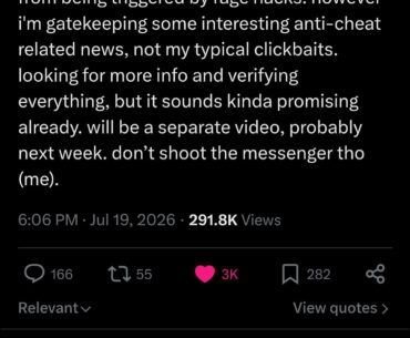 @gabefollower claims to be verifying "promising" anti-cheat news