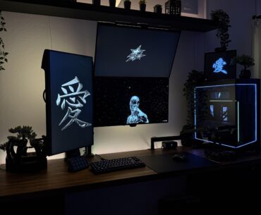 My black & white gaming/work setup