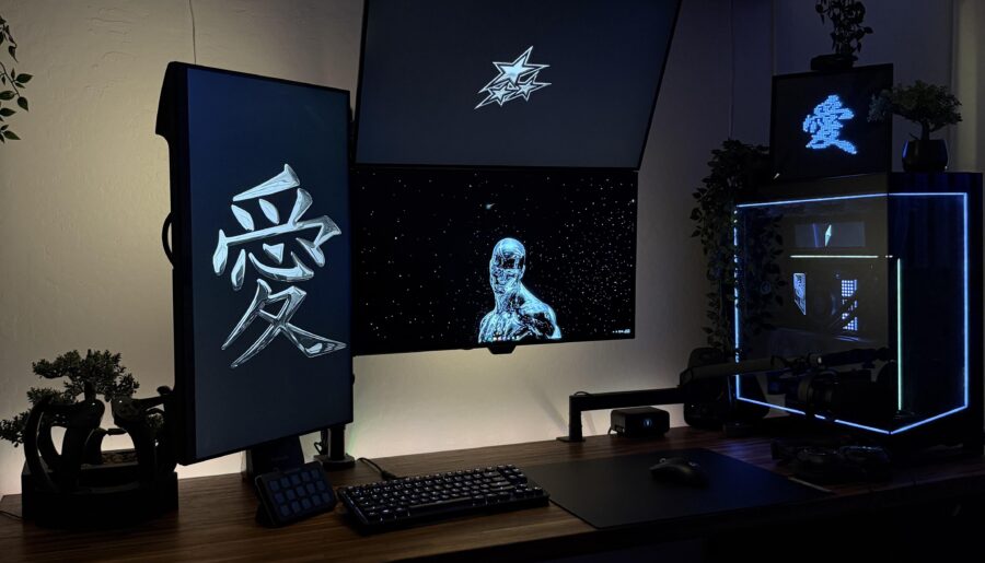 My black & white gaming/work setup