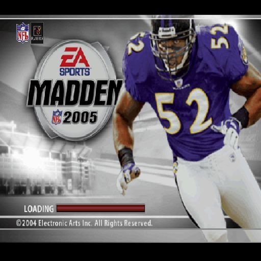 A player stares down the cover in Madden 2005