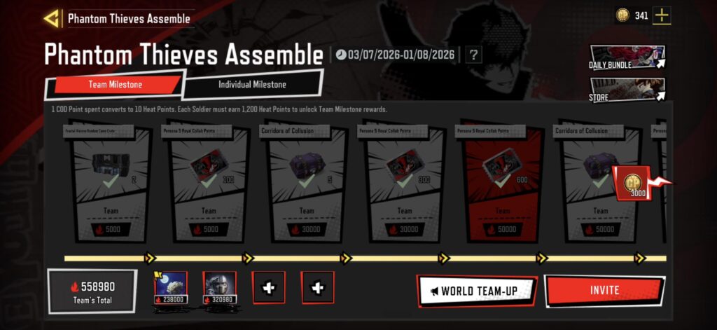 Anyone still need a team for Phantom Thieves event? Anyone still need a team for Phantom Thieves event?
