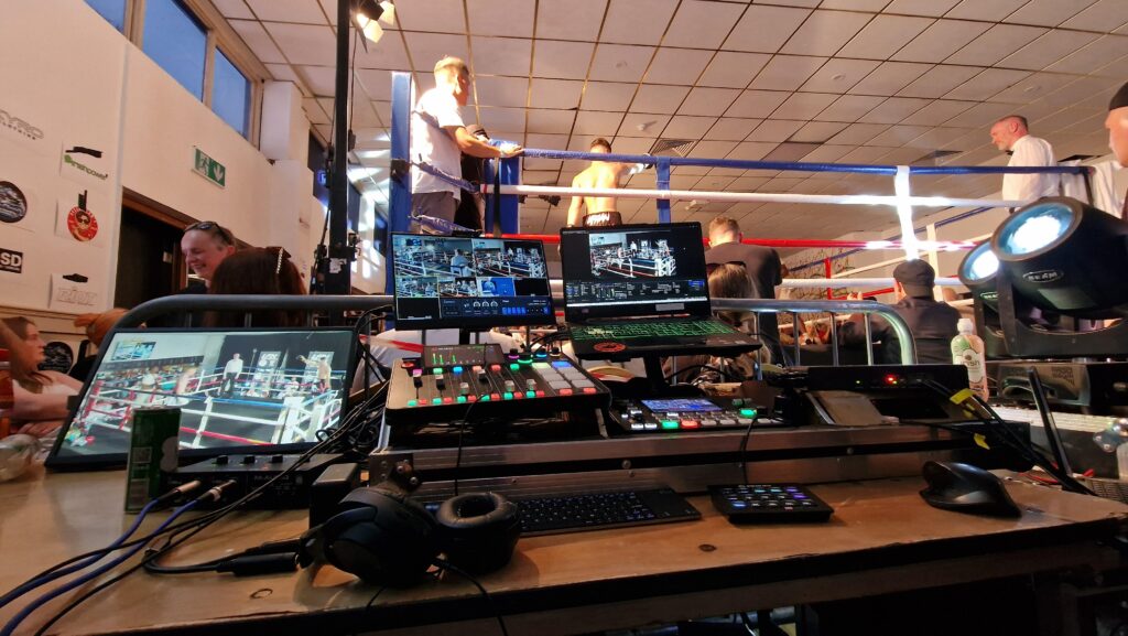 In the thick of it, live streaming setup