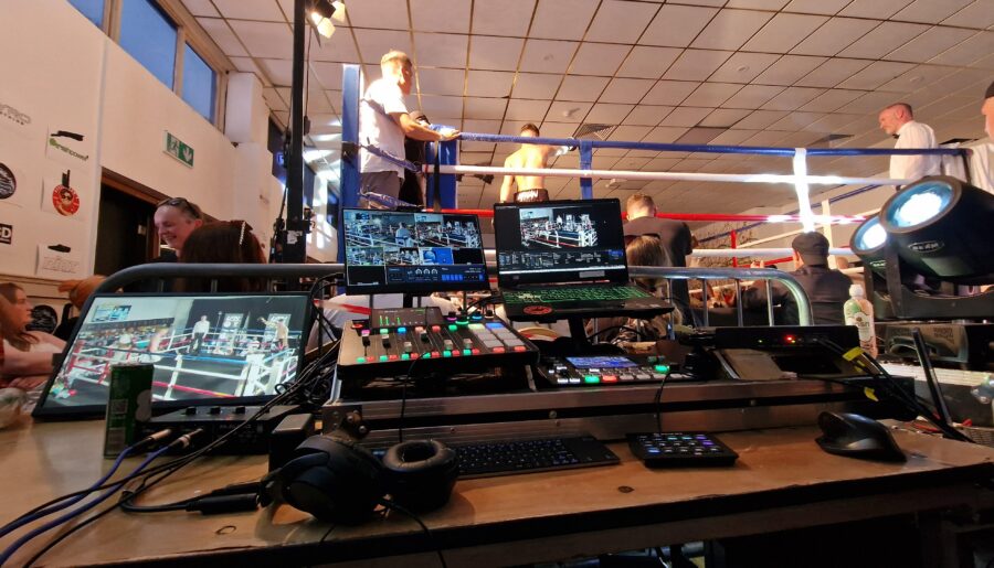 In the thick of it, live streaming setup