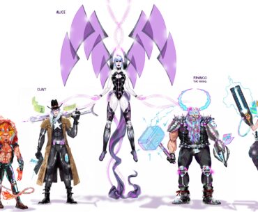 The Awakened Team - Neon & Dark-Biotech skin concept series for the Mobile Legends Bang Bang Global Contest by Me.
