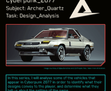 I've finally completed my first Cyberpunk 2077 vehicle design analysis, starting with the Archer Quartz.