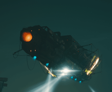 Is there a in lore explanation for why these Decker, Tanaka & Rogers™ cargo carriers can fly on just 7 small engines