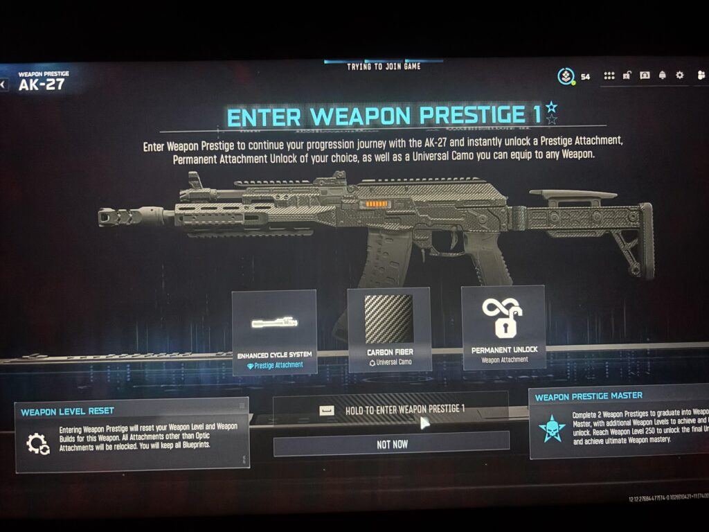 On PC and can’t seem to prestige?