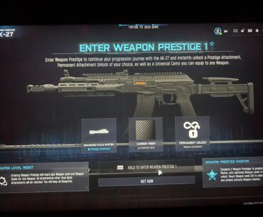On PC and can’t seem to prestige?