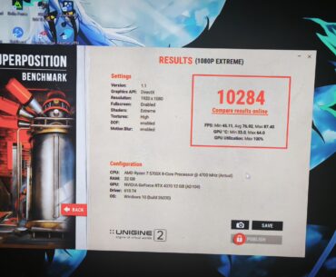 I might've beat the world record for 4070 for unigine super position