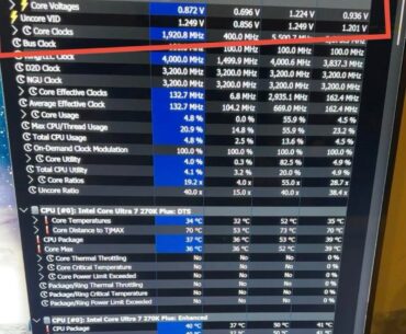 need advice regarding vcore voltage core 7 ultra 270k plus