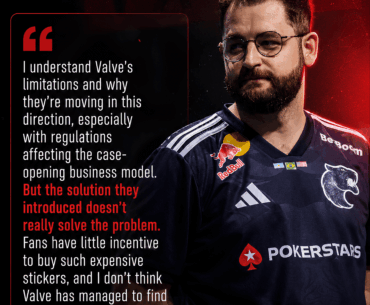 FalleN on Valve’s new sticker system: “I understand why they’re doing it, but I don’t think they’ve found a good solution for the teams”