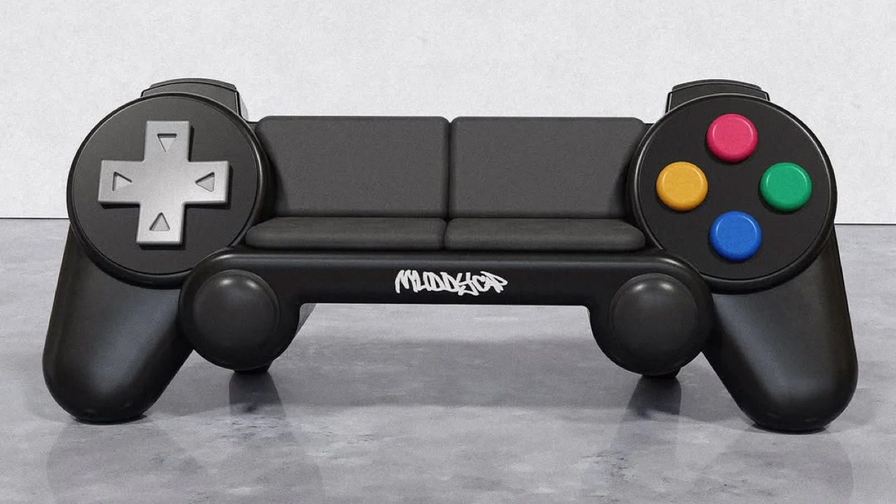 PlayStation controller sofa