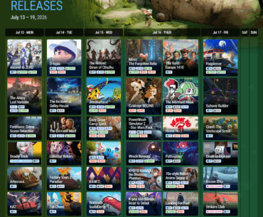 Weekly Game Release Calendar - July Week 3