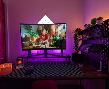 Just finished a set up upgrade with monitor riser and pegboard...thoughts?