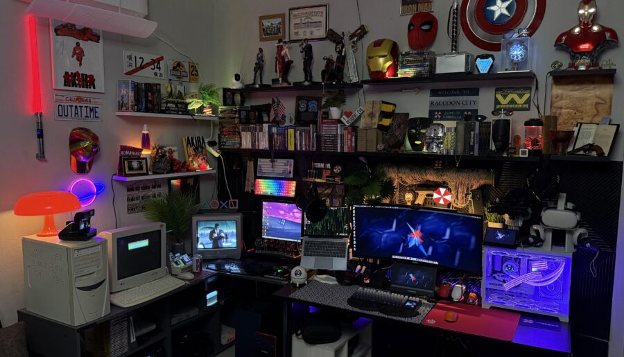 Last pic of my gaming setup before a massive overhaul that’s never been done before! Sounds crazy, but I found zero references online. Rate the “before” look, and see you on the flip side!