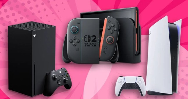PS5, Xbox Series X, and Switch 2 consoles