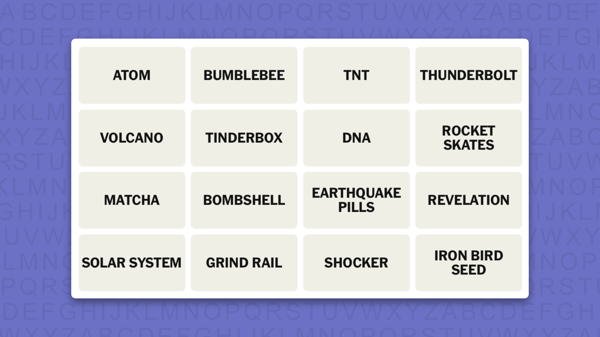 NYT Connections hints for game 1121 on a purple background
