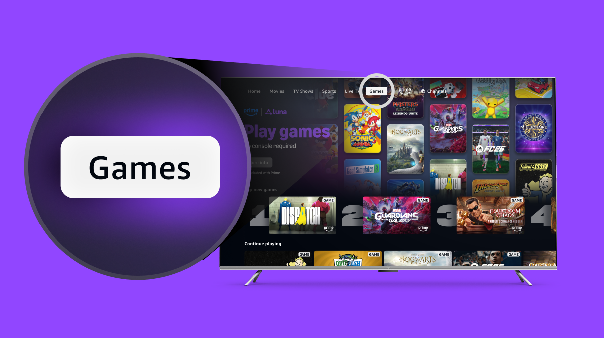 Amazon Luna gaming in Prime Video