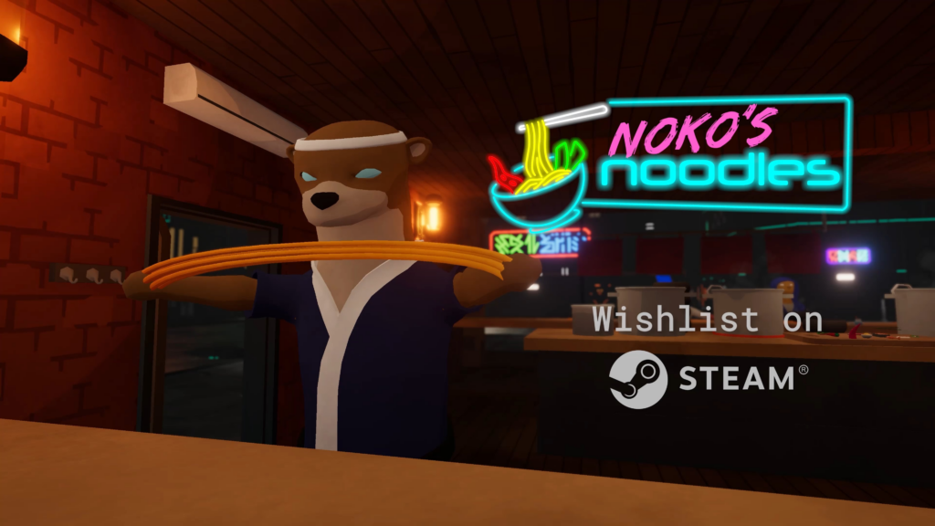 Inspired by the opening scene of Bladerunner, I'm making a Cyberpunk Noodle Shop Game
