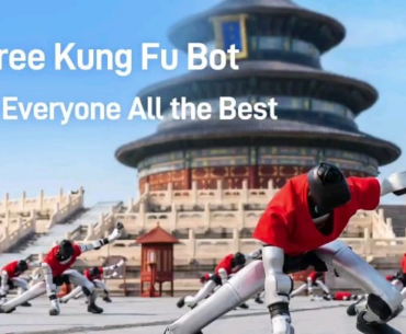 Unitree robots Chinese New Year performance. Temple of Heaven, Beijing, China