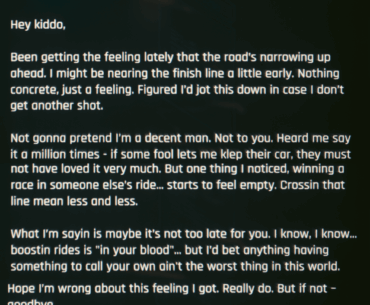 Was cleaning up last minute gigs and side quests before meeting Hanako. Was not expecting to cry today.