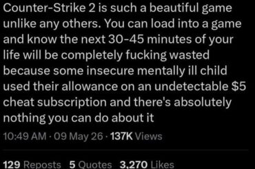 Those spinbotters u get every other game ARENT HACKERS. they're valve employees testing the VAC
