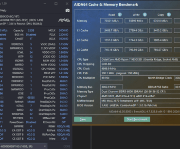 Pushed 6000 CL26/2200 on M-Die using Mixed Mode – low tRFC!