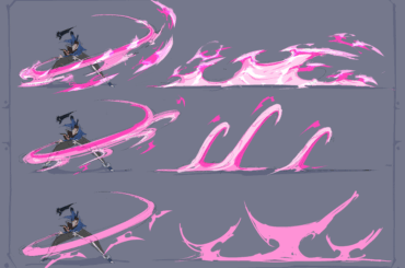 Combat FX for hand-animated Indian Cyberpunk 2D Hack-n-Slash I'm working on. Which one you like the most?