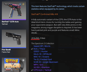 The quote for the CZ-75 | Tacticat is outdated. CS2 is now unplayable. valve pls fix
