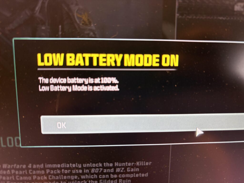 Battery low? [BO]