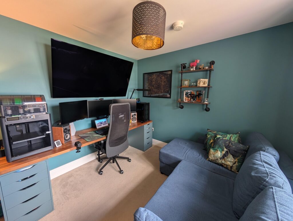 My battlestation office and family gaming room