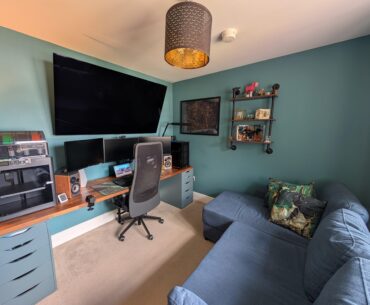 My battlestation office and family gaming room