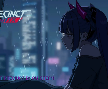 A rainy night in Luka’s room — a quiet scene from our cyberpunk visual novel, Precinct IX