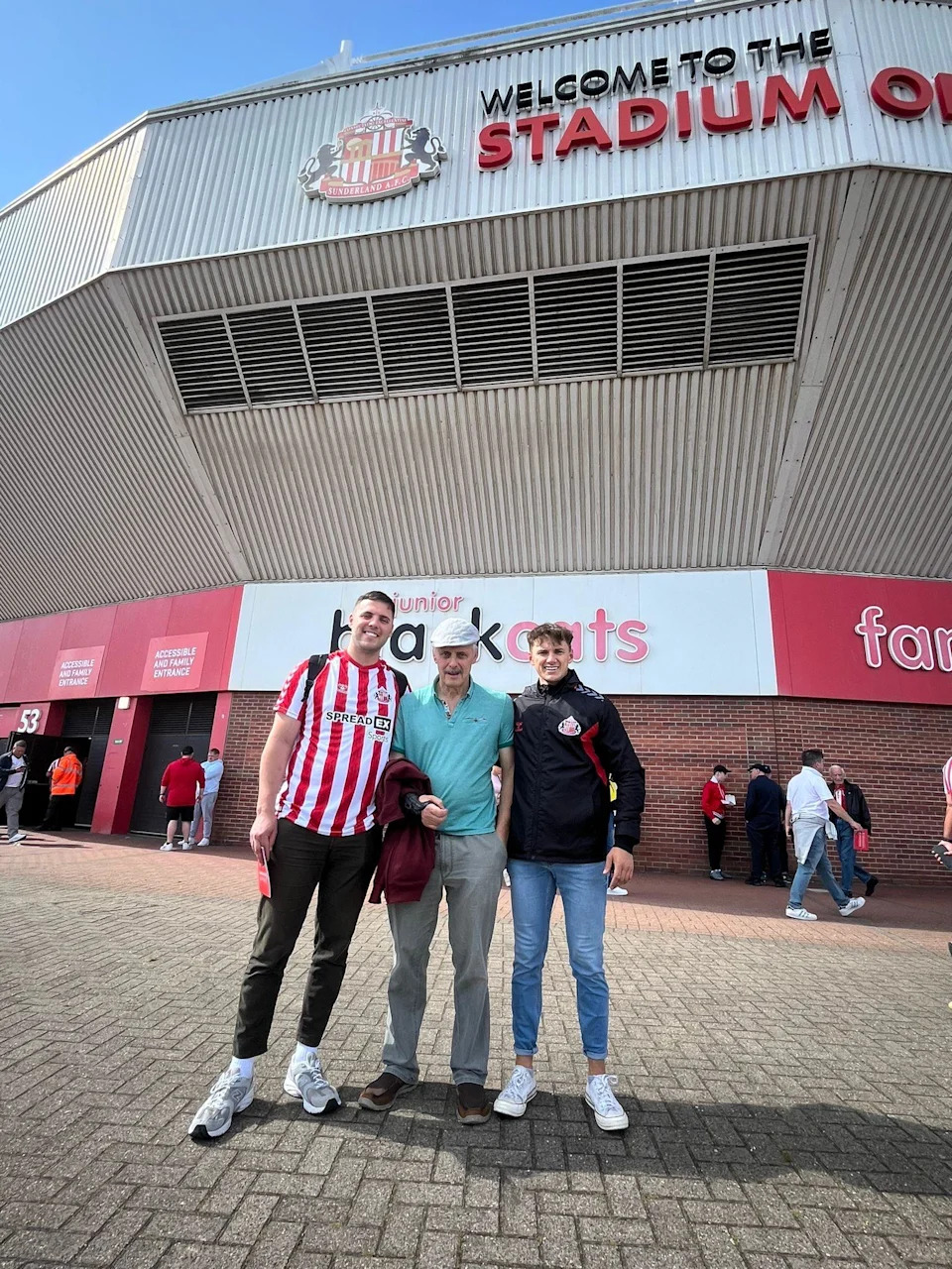 Myself, Dad and my brother at the Burnley game in August 2024