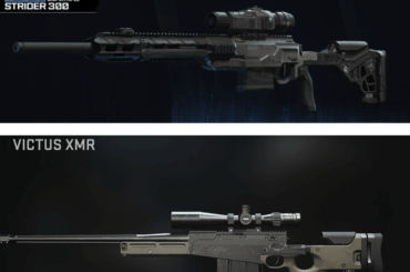 Which sniper rifle, the Strider 300 or the VICTUS XMR, can one-shot a headshot?