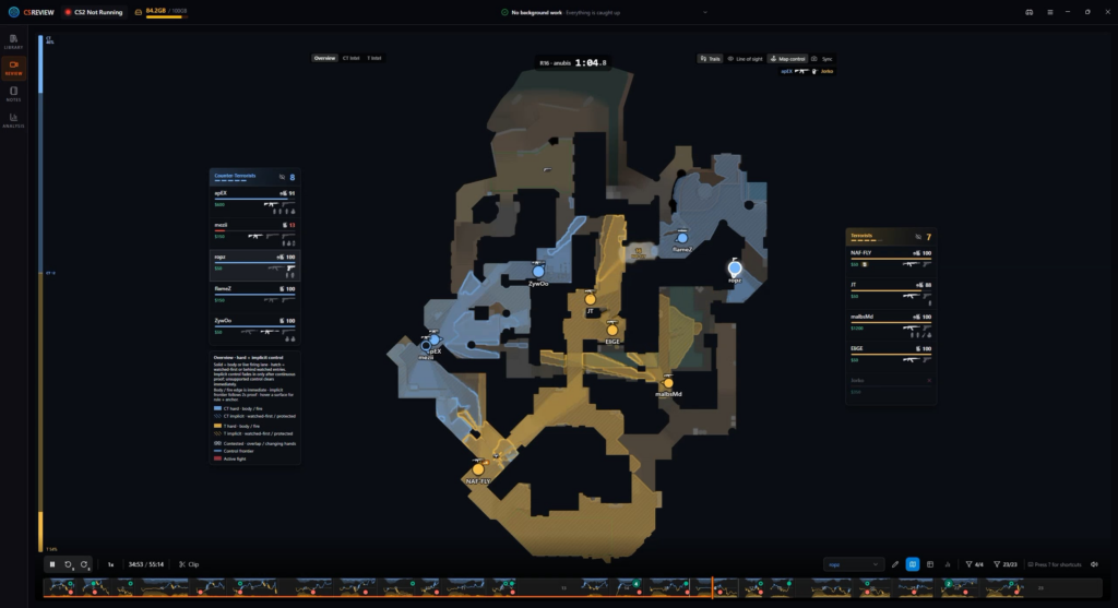 Map control visualized across a full round | Liquid vs Vitality