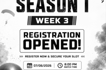 🏆 WEVOA OPEN SERIES – SEASON 1 | WEEK 3 | DAY 1

The battle continues. Registration is officially OPEN! 🔥

Gather your squad, secure your slot, and compete against the region's top PUBG: BATTLEGROUNDS PC teams.

📅 Date: 07/06/2026
🕗 Match Time: 8:00 PM IST