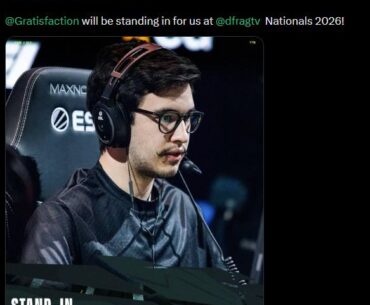 Gratisfaction to stand-in for FlyQuest at DFRAG HyperX Intel Nationals