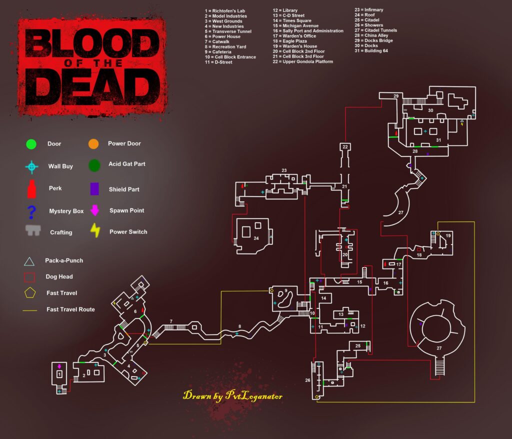 Is there a map like this for Mob of the Dead?