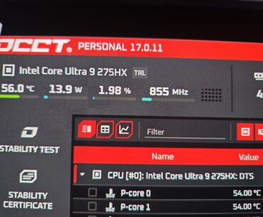 OCCT keeps flashing "TRL"