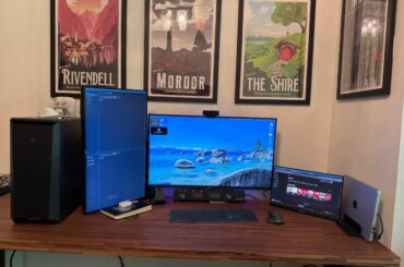 Help: Ergonomics of Portable Monitor + Getting Macbook and Computer off the desk