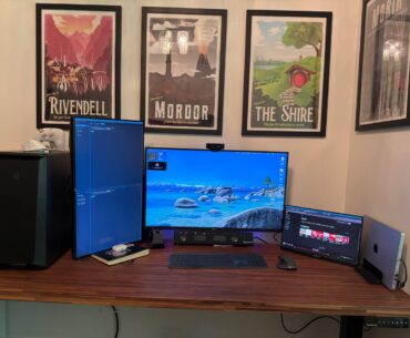 Help: Ergonomics of Portable Monitor + Getting Macbook and Computer off the desk