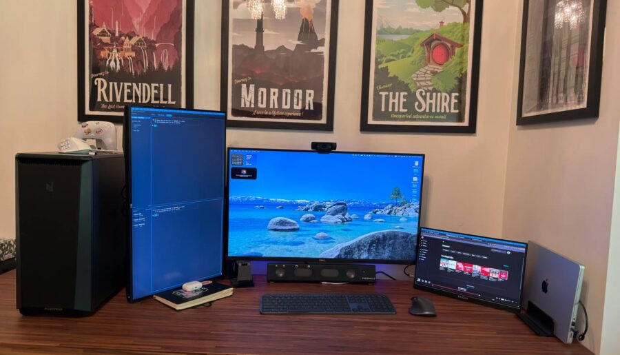 Help: Ergonomics of Portable Monitor + Getting Macbook and Computer off the desk