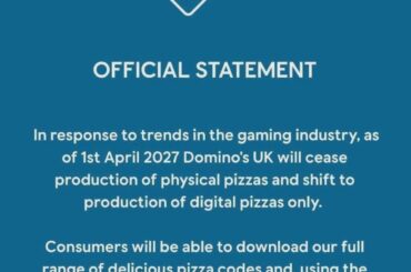 The future is now. Virtual Pizza.