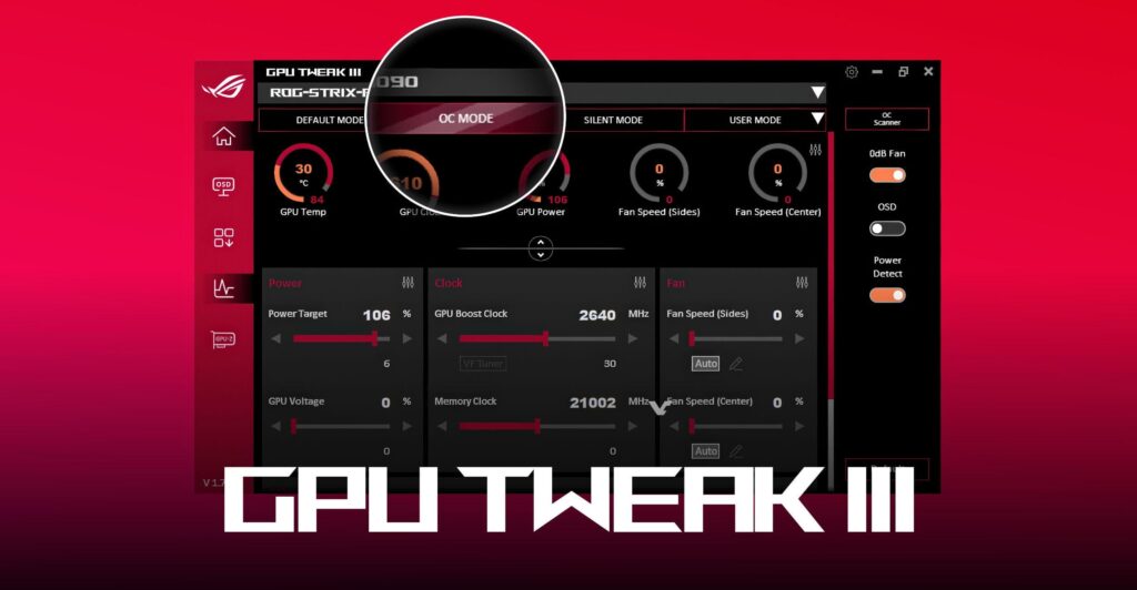 ASUS GPU Tweak III 2.1.6.0 fixes fan curve and monitoring issues