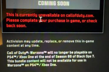 [COD] Issue purchasing things on the COD STORE online?