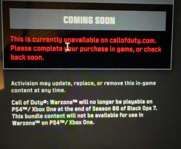 [COD] Issue purchasing things on the COD STORE online?