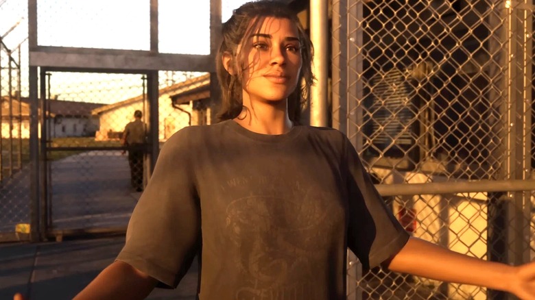 Lucia Caminos getting out of prison in Grand Theft Auto 6