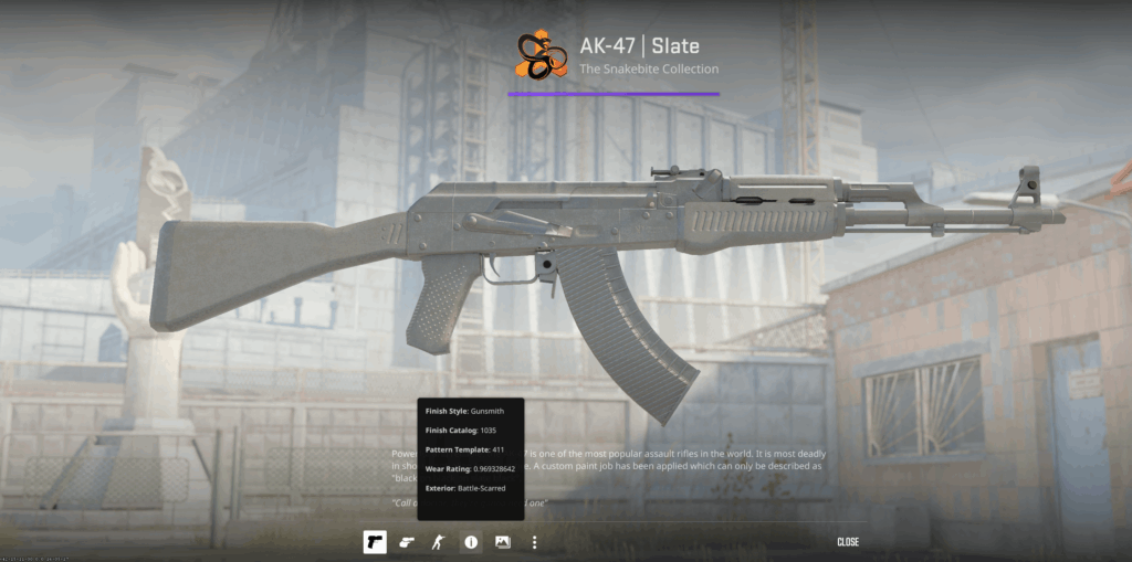 Almost all white ak-47 slate skin?