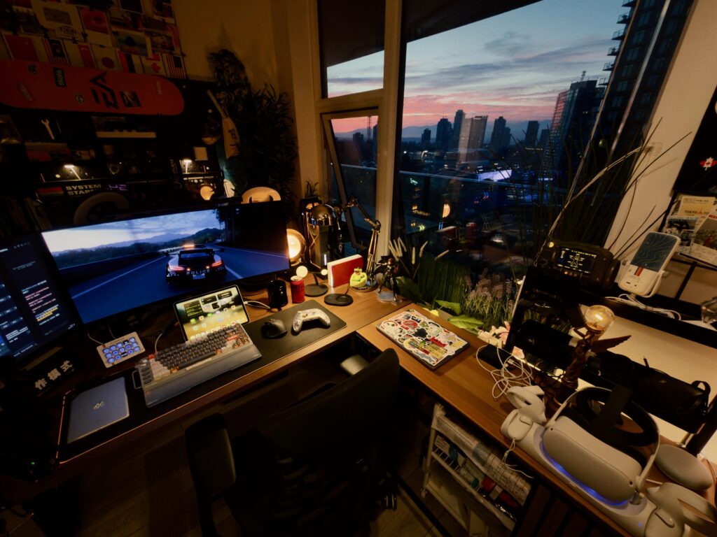 Sunset and my Battle Station